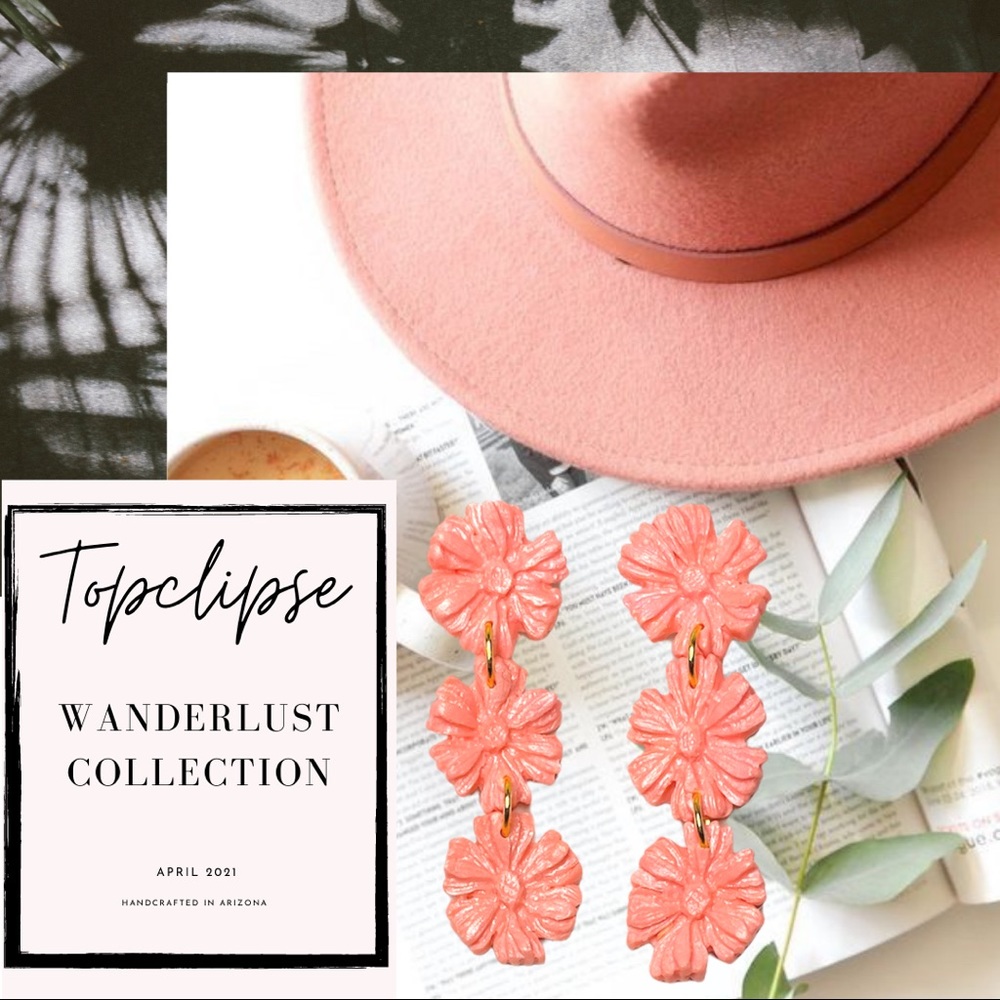 Earrings - Poppy in Pink